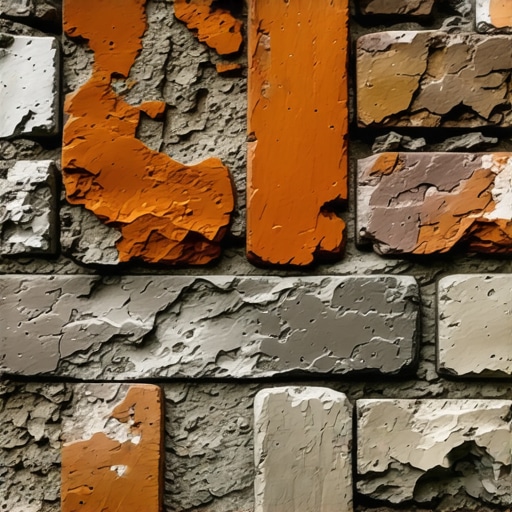 Innovative Masonry Repair Technologies Close-up of advanced materials used in masonry restoration, showcasing nanotechnology and bioinspired self-healing concretes.