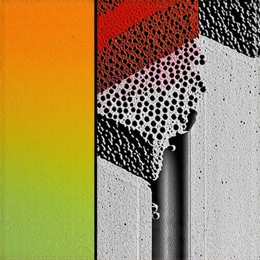 Close-up view of advanced concrete with nano-silica particles for durability.