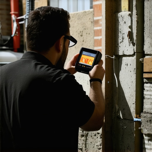 Advanced Masonry Diagnostic Technologies Infrared thermography and moisture meters assessing masonry structure