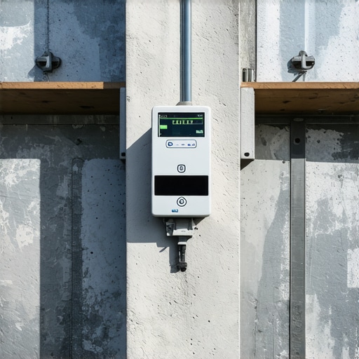 Sensors attached to foundation for real-time structural health monitoring.