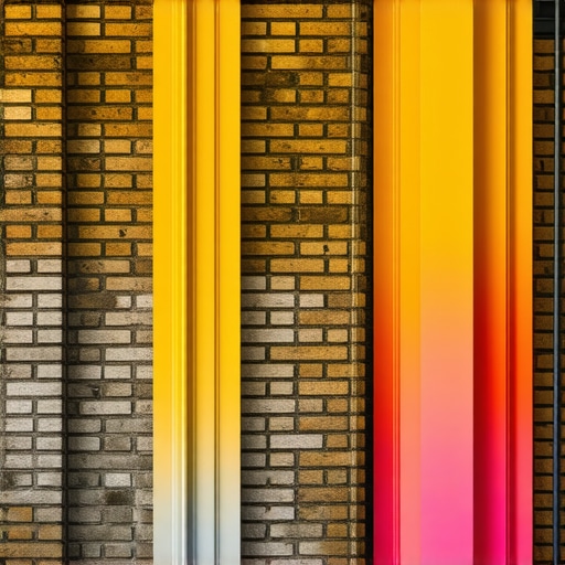 Close-up of fiber-reinforced polymer strips reinforcing historic brickwork.