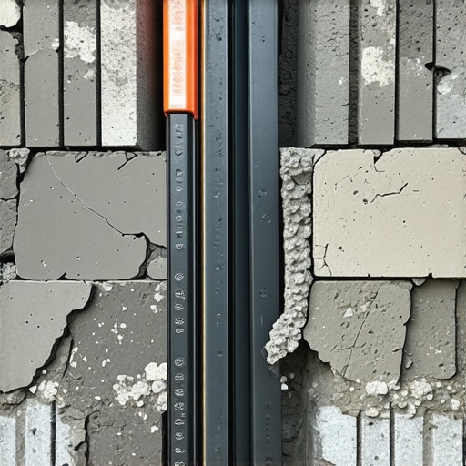 Application of fiber-reinforced polymer on masonry foundation demonstrating advanced reinforcement methods.