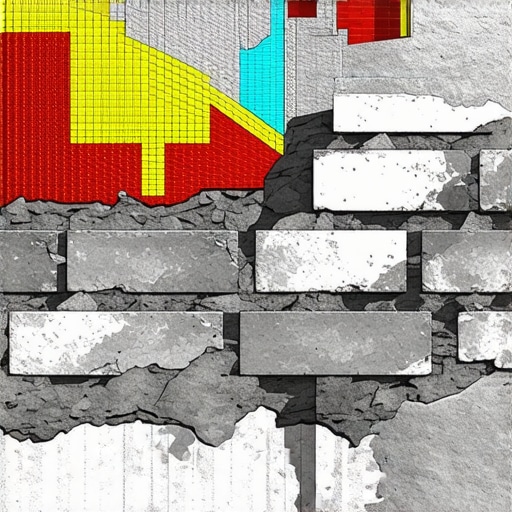 Smart Masonry Sensors in Action Close-up of sensors embedded in brickwork for structural monitoring
