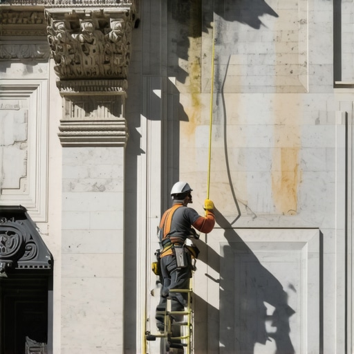Applying Translucent Stains to Weathered Limestone Facades