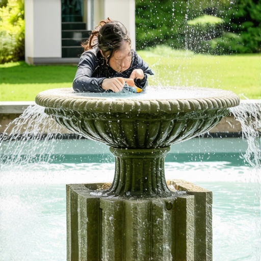 Cleaning Grime Off Masonry Fountains Without Damaging the Pump