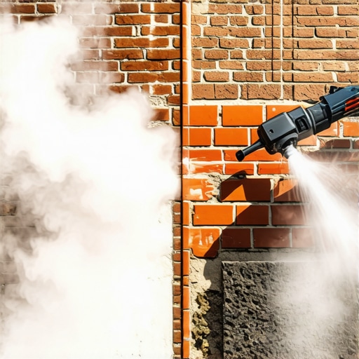 Chemical cleaning vs sandblasting for brick wall restoration