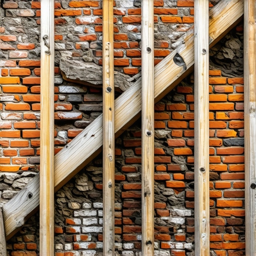 How to brace a collapsing brick wall until help arrives