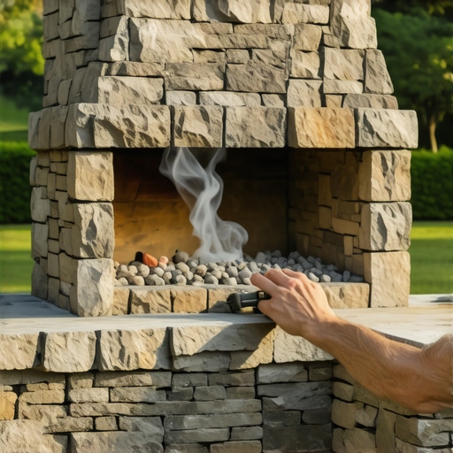 How to fix a smoking outdoor fireplace by adjusting the flue