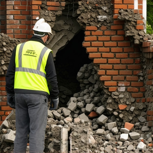 Who to call when a car hits your brick retaining wall
